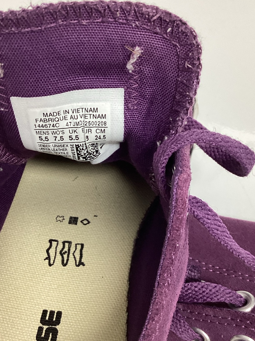 Converse Purple Low-Top Canvas Sneakers - Picture 8 of 8
